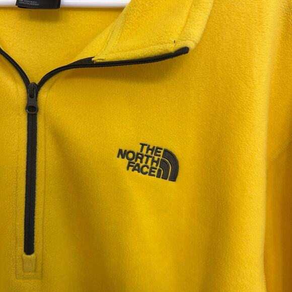 The North Face Yellow Fleece Quarter Zip Pullover – Size Extra Large XL - Picture 4 of 6